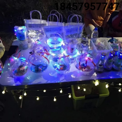 Red Moon Jellyfish Night Market Full Set of Materials Jellyfish Ecology Microview Cans Fish Tank Stall Small Goldfish Park