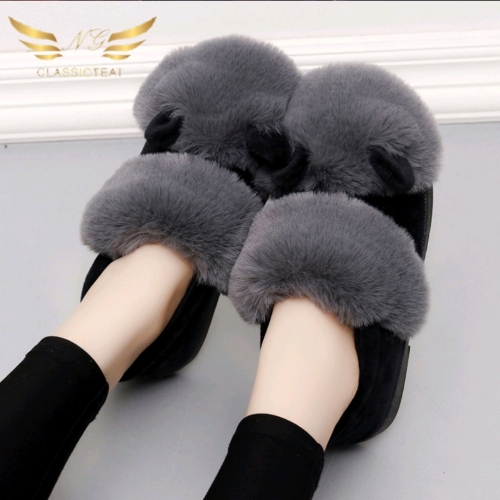 korean fashion winter cotton slippers women‘s bag with indoor home thick bottom non-slip warm confinement shoes factory direct sales