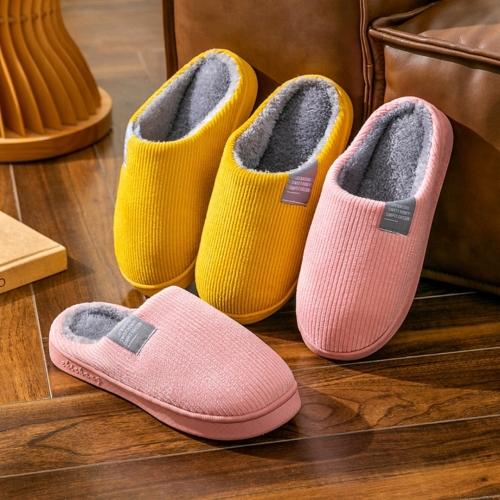 autumn and winter cotton slippers female couple interior home home non-slip thick bottom and warm keeping shit feeling velvet male wholesale