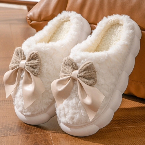 autumn and winter cotton slippers female couple interior home home non-slip thick bottom and warm keeping shit feeling velvet male wholesale
