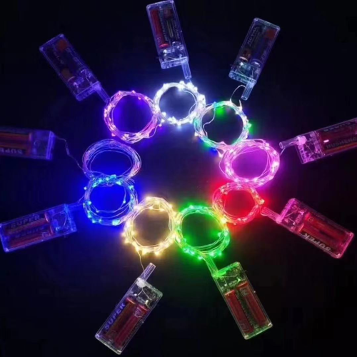 wholesale supply colorful bounce ball battery box two-section three-section battery box three-meter wire flash led lighting chain 3 m 30