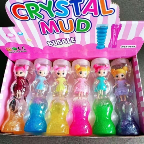 novelty children‘s toys leisure toys slim crystal mud colored mud foaming glue decompression mud fake water space sand