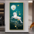 Soododo made  YGHM10081 horse crystal porcelain painting decorative painting modern simple porch hanging painting living room vertical version