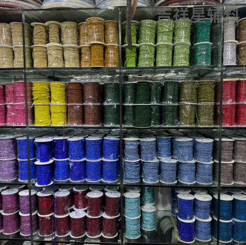 玻璃水钻棉芯彩色钻绳圆管可做手机鞋包挂件