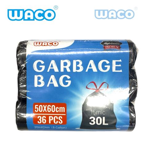 抽绳垃圾袋50升 24只加厚13加仑垃圾袋