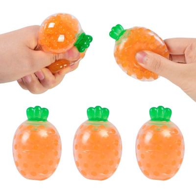 Decompression Carrot Squeezing Toy Squeeze Vent Mini Beads Radish Emulational Fruit Decompression Children's Toys