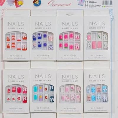12 into Fake Nail Patch Wear Armor Finished Product Nail Tip Nail Stickers Disassembly Nail Patch Female Removable Nail Stickers