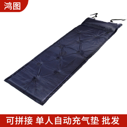 wholesale single automatic inflatable mattress outdoor picnic mat nap mat waterproof tent mat splicing camping cross-border