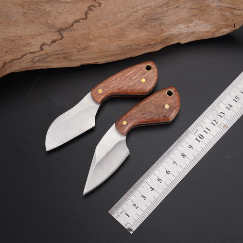 outdoor mini knife stainless steel knife unpacking knife outdoor portable survival guibourtia spp wooden handle home fruit knife
