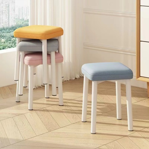 stool home stackable square stool modern minimalist nordic dining chair internet celebrity small bench round stool dining-table chair spare