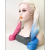 Supply Clown Female Cosplay Clothing Harley Quinn Color Front Lace Synthetic Wigs Domestic Adult Wig