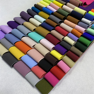 In Stock Flat Encryption High Elastic Color Elastic Band Waist of Trousers Skirt Waist Ornament Woven Elastic Tape Elastic Elastic Band