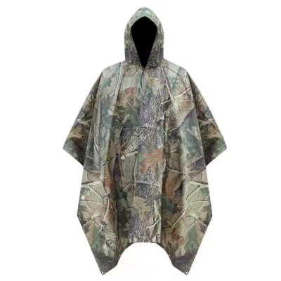 Factory Direct Sales Non-Disposable Camouflage Adult Cloak Full Body Wrapped Waterproof Outdoor Travel Convenient to Carry