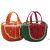 New Portable Straw-Weaved Bag round Barrel Woven Bag Women's Beach Bag