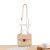 High-End New Contrast Color Straw Bag Fashion Woven Small Square Bag Literary Style Beach Bag Hand Bag