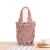 Retro Fashion Hollowed-out Coarse Cotton Woven Bag Portable Net Bag Casual Women's Bag Beach Bag Bucket Bag