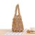 Retro Fashion Hollowed-out Coarse Cotton Woven Bag Portable Net Bag Casual Women's Bag Beach Bag Bucket Bag
