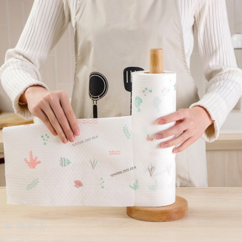 lazy rag disposable kitchen wet and dry household cleaning kitchen roll paper special paper household dishcloth tissue