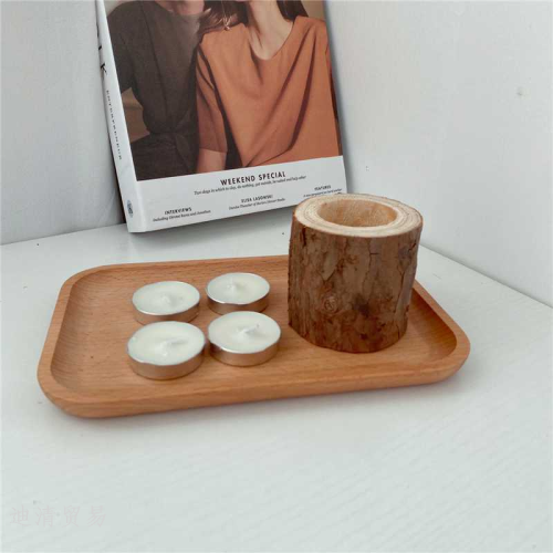 candlestick retro french aromatherapy candle holder solid wood sandalwood internet celebrity ins style photo shooting decoration photography props
