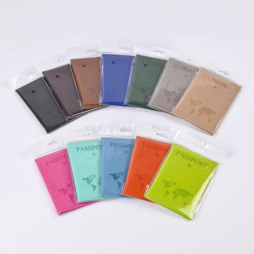 factory frosted map pu passport cover pass protective cover passport shell certificate holder stable supply