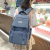 Solid Color Schoolbag Boys and Girls Ins Trendy Cool Casual Simple Backpack Junior High School Student Travel Backpack