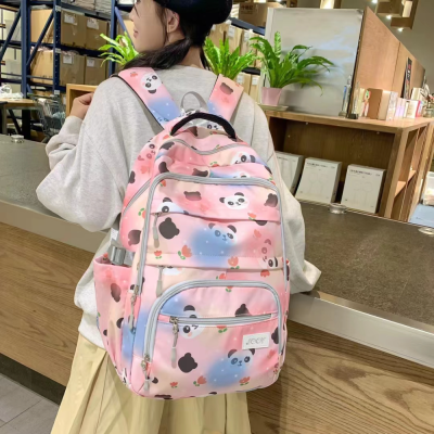 Women's Bag Women's Backpack New Fashion Composite Cloth Backpack Large Capacity Cartoon Travel Shoulder Bag Student Schoolbag