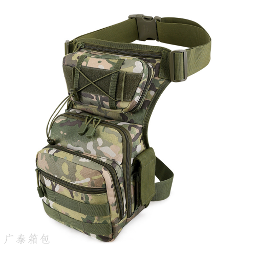 outdoor camouflage leg bag assault combat bag mobile side leg bag shoulder bag army green satchel hiking bag