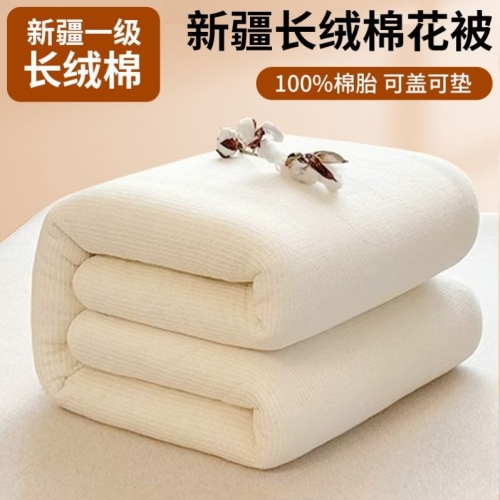 xinjiang cotton quilt pure cotton cotton spring and autumn winter duvet insert mattress bedding cotton cotton quilt winter thickening warm