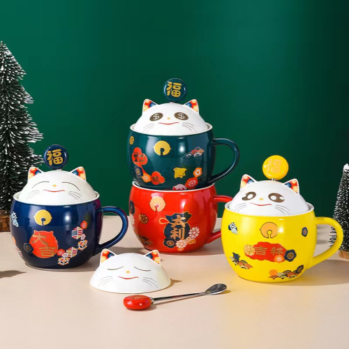 mug creative cute cartoon christmas gift one piece dropshipping cup couple‘s cups coffee cup tea cup ceramic cup