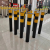 Stainless Steel Warning Column Customized Stainless Steel Barricade Isolation Pile Thickened Reflective Stripe Road Pile Blocking Post