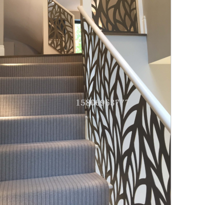Galvanized Sheet Stair Fence Partition Outdoor Cutting Railing Laser Cutting Metal Privacy Plate Screen Metal Fence