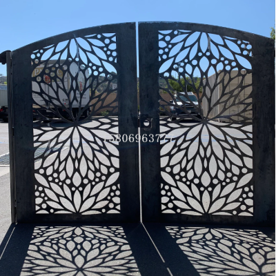 Laser Cutting Fence Stair CNC Screen Source Factory Hollow Door Panel Privacy Fence Villa Balcony Railing