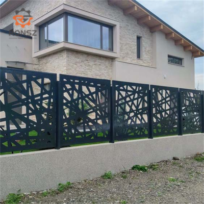 CNC Laser Cut Fencing Perforated Metal Panel Fence for Garden/Pool/Balcony/Gate Fencing