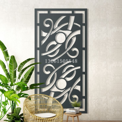 Laser Cutting Door Panel Source Factory Partition Screens Decorative Wall Hollow Courtyard Decoration Metal Fence CNC