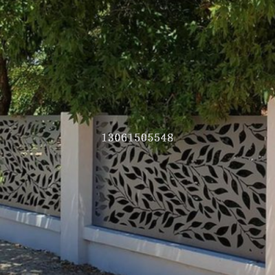 ser Cutting Fence Factory Outdoor Metal Iron Art Protective Fences Hollow Carved Balcony Fence Railing