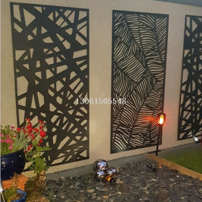 ser Cutting Door Panel Source Factory Outdoor Metal Iron Art Protective Fences Hollow Carved Balcony Fence Railing