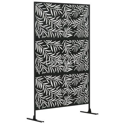 cnc feather screen hollow carved flat cutting weather resisting steel plate screen distressed steel plate embroidery