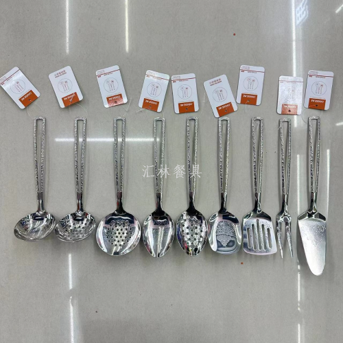 [huilin] foreign trade stainless steel kitchen supplies kitchenware toy coyer soup dle perforated dle ft shovel leakage slotted spoon cake shovel