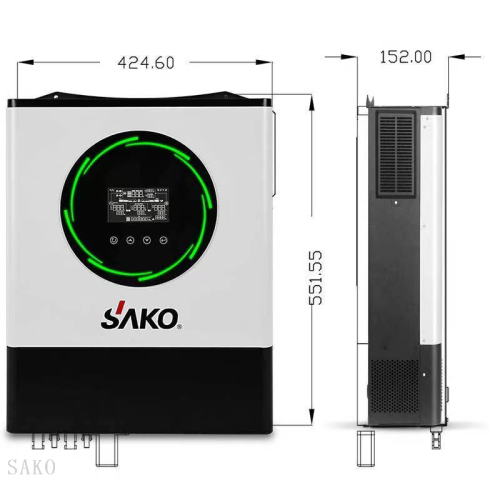 SAKO Inverter 8KVA connect with the battery with remote wif