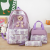 New Large Capacity Elementary and Middle School Student Schoolbags Women's Cute Bear Backpack Lunch Box Three-Piece Travel Backpack Cross-Border