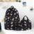 Cute Cartoon Printed Backpack Women's Mori Style Large Capacity Junior and Senior High School Burden Reduction Schoolbag Three-Piece Thermal Insulation Pawn Bag