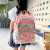 New Trendy Women's Large Capacity Schoolbag Korean Style Cute Wild Colorblocking Backpack Primary School Student Backpack Wholesale
