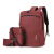 Men's Backpack Multi-Purpose Portable Student Computer Bag Business Usb Simple and Stylish Casual Backpack Three-Piece Set
