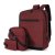 New Style Schoolbag Men's Backpack Business Trip Computer Handbag Usb Casual Men's Backpack Three-Piece Set