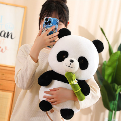 cute bamboo panda doll simulation lesser panda plush toy bamboo doll pillow ragdoll gift female