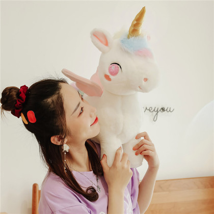 cute angel unicorn plush toy my little pony： friendship is magic doll children‘s ragdoll pillow girl holiday gift