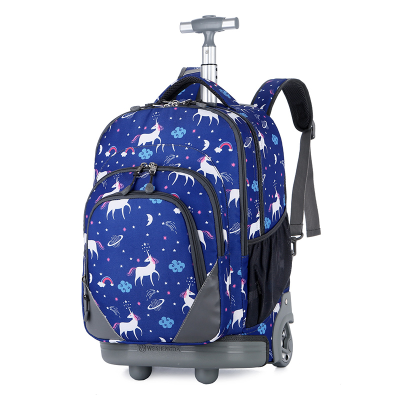 Weishengda Back Pull Dual-Purpose Trolley bag Primary and Secondary School Backpack Spine Protection Burden Reduction Large Capacity Multi-Interlayer Schoolbag