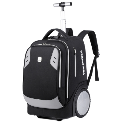 Weishengda Trolley bag big Wheel Large Capacity Waterproof Backpack for Traveling and Climbing Stairs SchoolBag