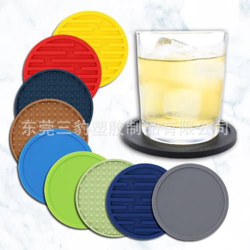 silicone cup mat printing multi-color thickened silicone placemat insulation honeycomb mat heat-proof placemat table mat cup mat