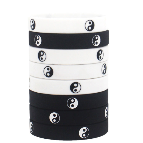 太极硅胶手环太极logo手环重金属乐队太极摇滚乐队手环太 极乐队